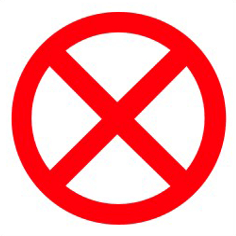Fondo blanco X roja